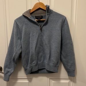 Brooks Brother Light Blue Half Zip Sweater